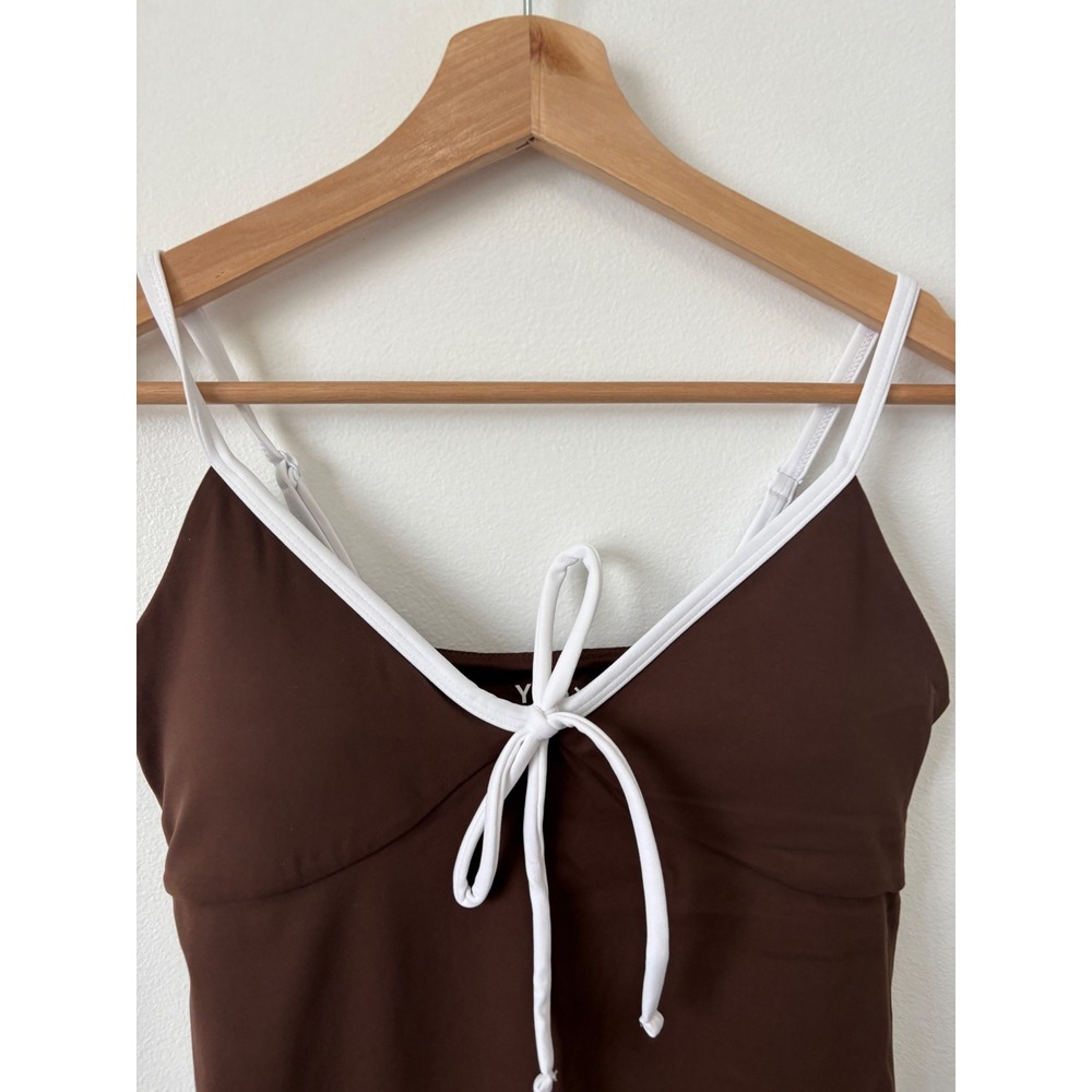 Abercrombie & Fitch YPB studioFLEX Cami Mini Dress – Coffee – Size Small - Picture 3 of 6